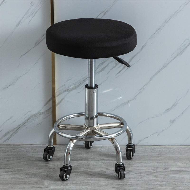 Elastic Round Stool Cover Four Seasons Solid Color Chair Cover Lifting Round Chair Cover Bar Table Round Chair Small Round Cover - Image 2