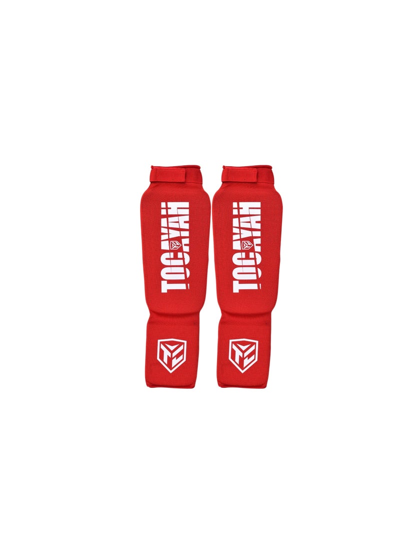 توكايا واقي الساق والقدم (Shin Instep Guards) | واقيات خفيفة من القطن المرن للساق لممارسة MMA والمواي تاي والكيك بوكسينغ | معدات حماية للمبتدئين للساق والقدم - Image 1