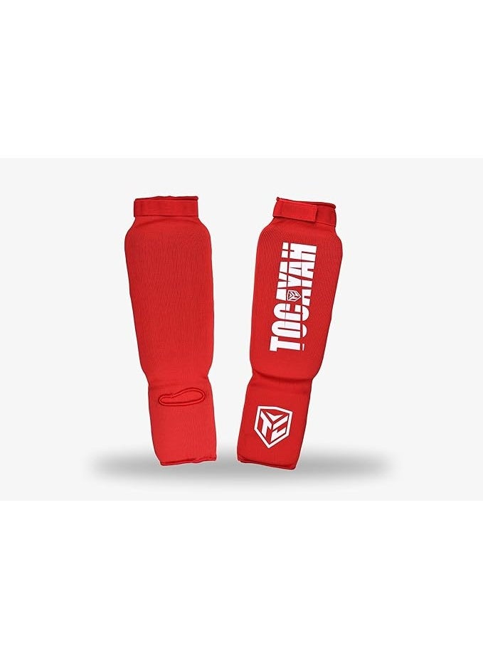 توكايا واقي الساق والقدم (Shin Instep Guards) | واقيات خفيفة من القطن المرن للساق لممارسة MMA والمواي تاي والكيك بوكسينغ | معدات حماية للمبتدئين للساق والقدم - Image 2