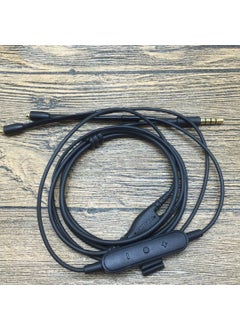 Generic 3.5mm In-Line Mic Cable for Shure SE215 SE425 SE846 Black 