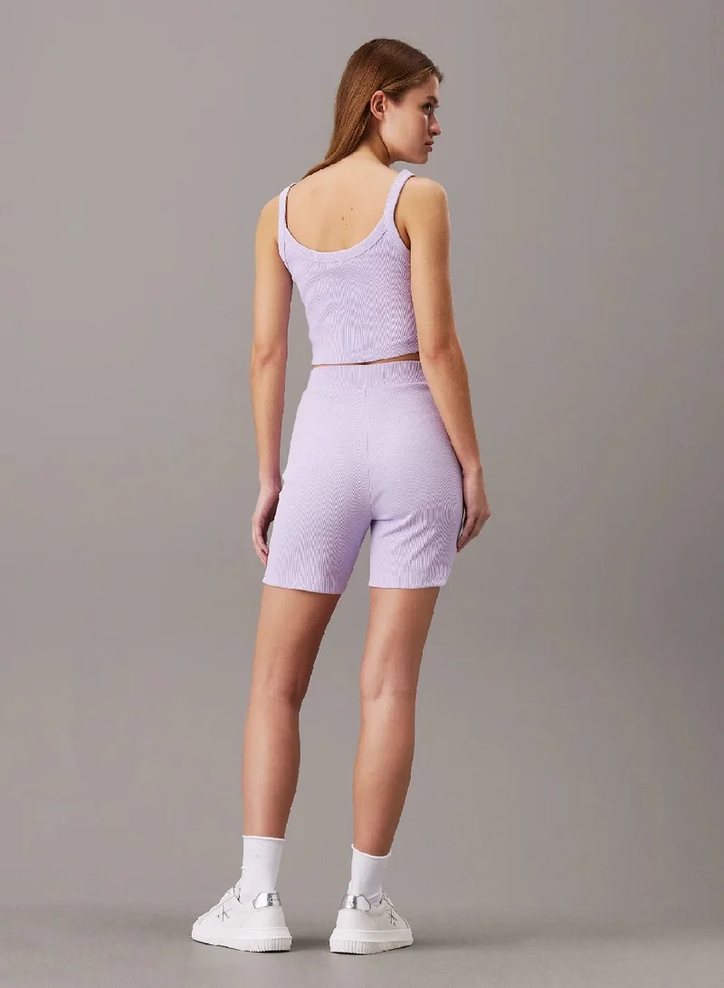 Calvin Klein Jeans Slim Ribbed Cotton Shorts