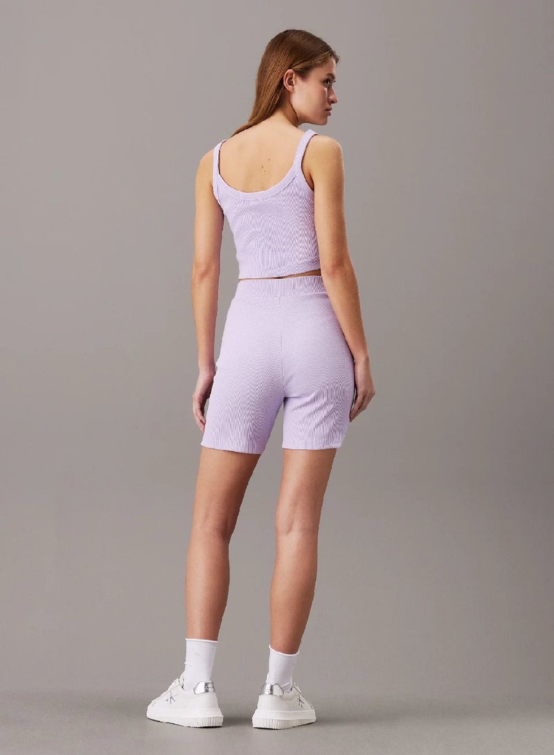 Calvin Klein Jeans Slim Ribbed Cotton Shorts - Image 2