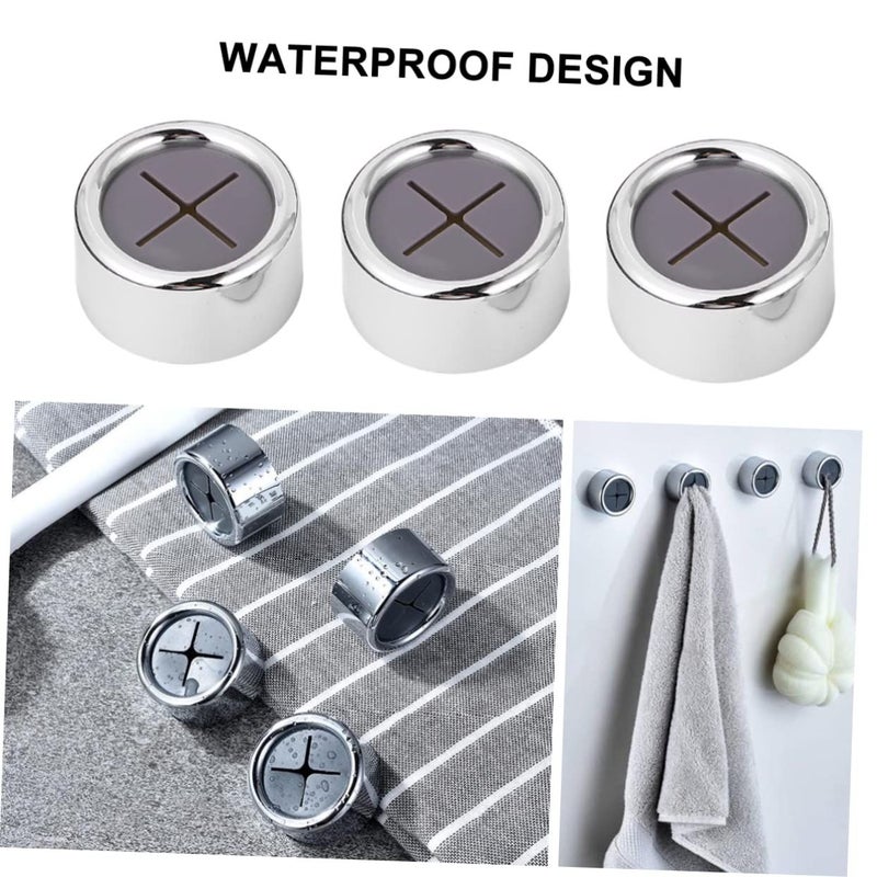 Chrome Suction Towel Holder Self Adhesive Easy Install Bathroom Kitchen 3pcs - Image 5