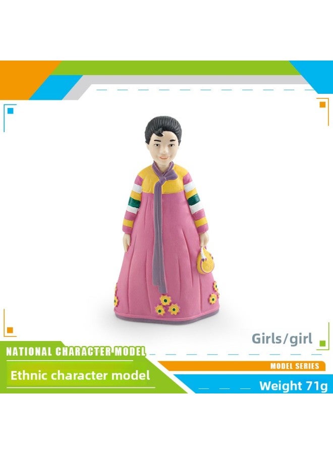 Simulation Of National Figures Around The World Model South Korea Japanese Arab Indian Boys And Girls Doll Ornaments 