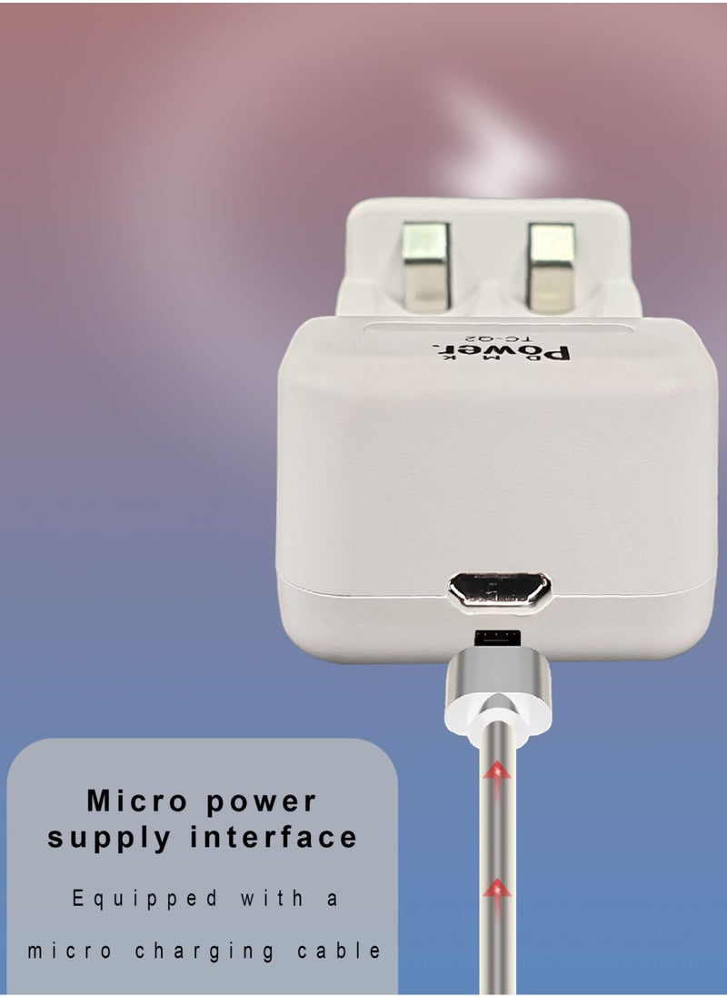 DMK Power 4pcs AAA Batteries 1.2V 1100mAh High Capacity Rechargeable Batteries and TC-Q2 AA AAA Battery Charger 2 Independent Slot Smart Fast Charger with LED Light & Micro USB Cable, Battery Charger  - Image 3