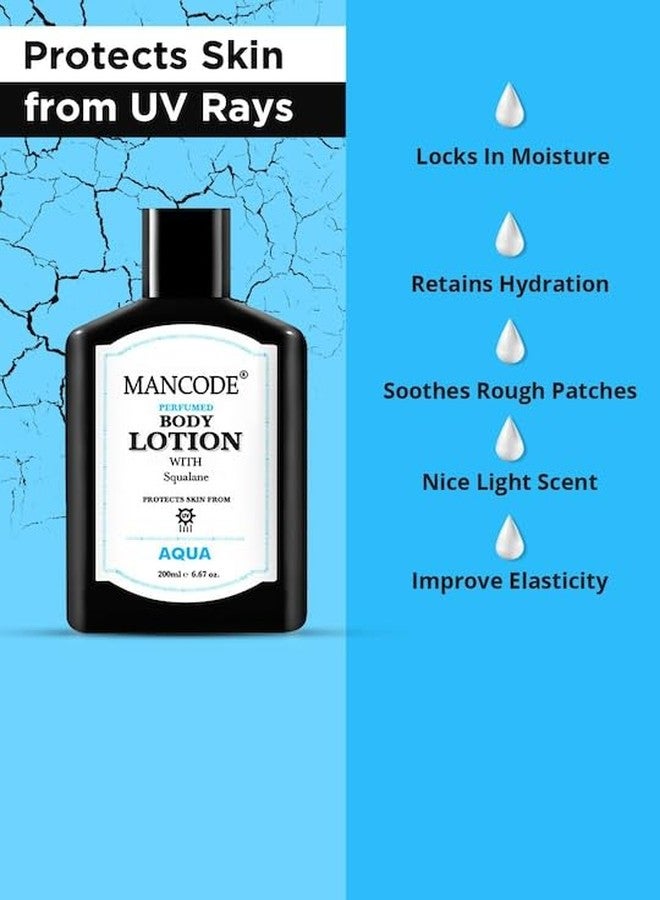 MAN CODE Mancode Aqua Body Lotion For Men 200ml | Easy Absorption | Nourishing Formulation | Hydrating Moisturization | Intense Care | Smooth Texture | Healthier Complexion | Elevates self-care. - Image 2