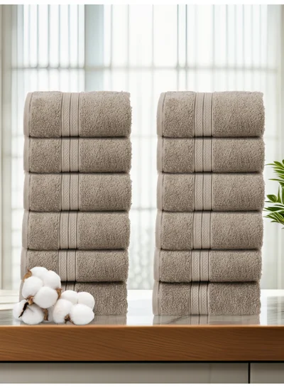 Donetella 12-Piece Face Towel Set, 30x30 cm | 600 GSM 100% Combed Cotton | Soft, Plush & Ultra-Absorbent | Ideal for Facial Care, Baby Care & Daily Use