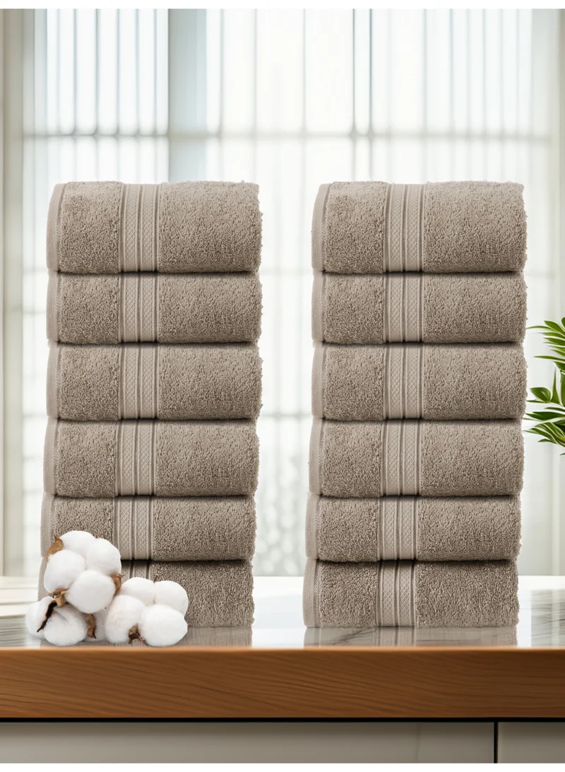 دوناتيلا مجموعة مناشف وجه  قطعة،  سم، قطن مشط %  ، سميكة وناعمة فائقة الامتصاص وسريعة الجفاف، مثالية للمنتجع الصحي والصالة الرياضية والفندق والاستخدام اليومي