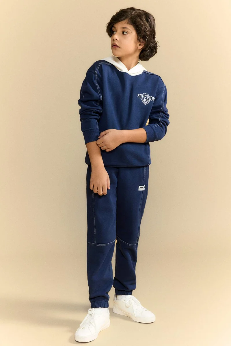 ديفاكتو Boy Printed Hoodie Sweatpants 2 Piece Set