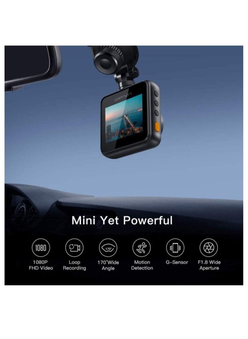 AROAQ Dash Cam Clear Night Vision Motion Detection Full HD 1080P - Image 1