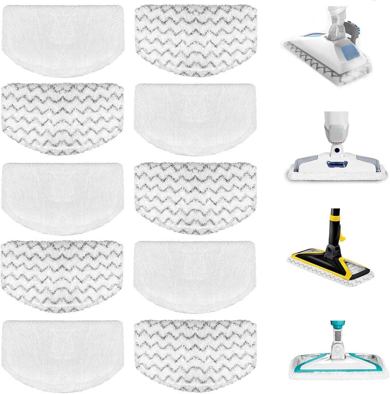 APRIL-FLOWER 10 Pack Steam Mop Replacement Pads for Bissell Powerfresh Steam Mop Pads. Compatible with 1940 1440 1544 1806 2075 2685 2814 Series. Model 19402 19404 19408 19409 1940A 1940F 1940Q 1940T 1940W 15441 - Image 1