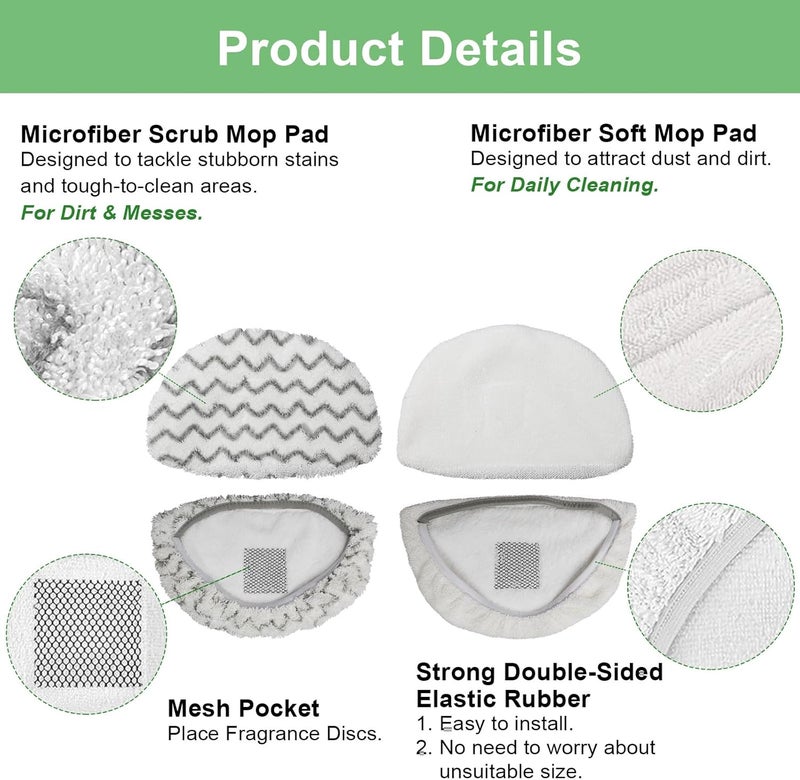 APRIL-FLOWER 10 Pack Steam Mop Replacement Pads for Bissell Powerfresh Steam Mop Pads. Compatible with 1940 1440 1544 1806 2075 2685 2814 Series. Model 19402 19404 19408 19409 1940A 1940F 1940Q 1940T 1940W 15441 - Image 3
