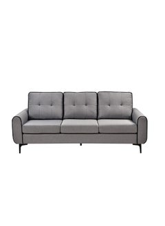 DANUBE HOME Melba 3 With 2 Fabric Sofa Set Modern Design Five Seat Sofa Set Comfortable Living Room Furniture L197Xw75Xh86Cm/L143Xw75Xh86Cm - Grey  - Image 1