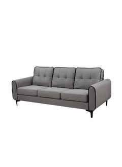 DANUBE HOME Melba 3 With 2 Fabric Sofa Set Modern Design Five Seat Sofa Set Comfortable Living Room Furniture L197Xw75Xh86Cm/L143Xw75Xh86Cm - Grey  - Image 2