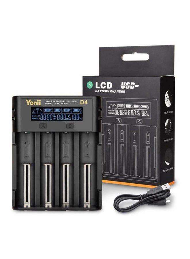 Yonii D4 LCD Battery Charger Black - Image 3