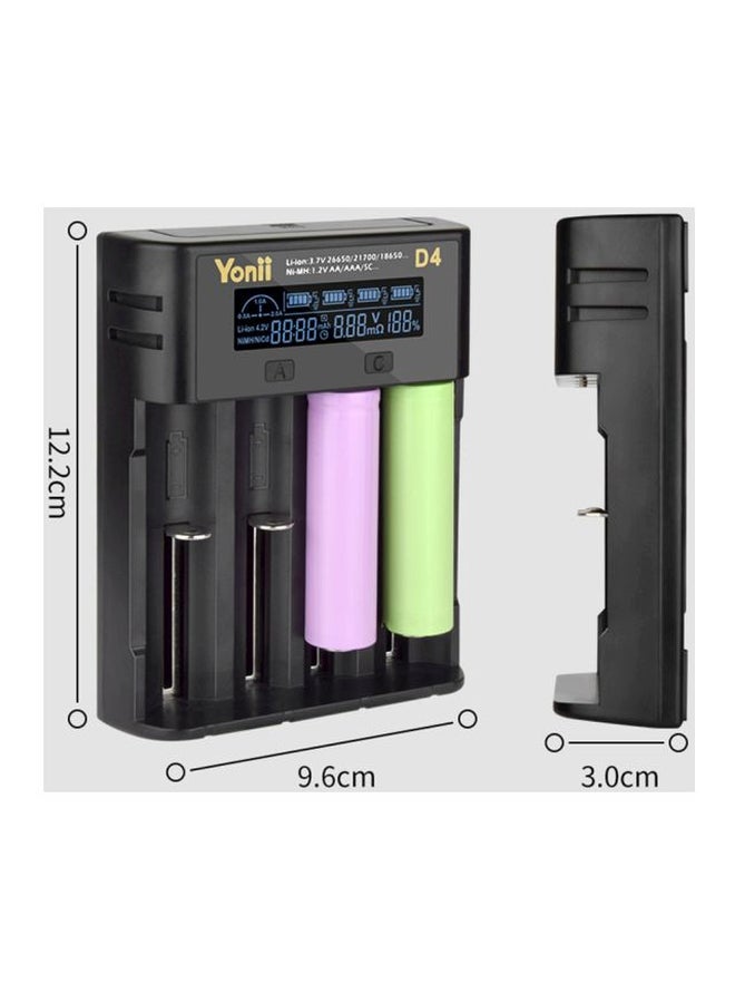 Yonii D4 LCD Battery Charger Black - Image 5