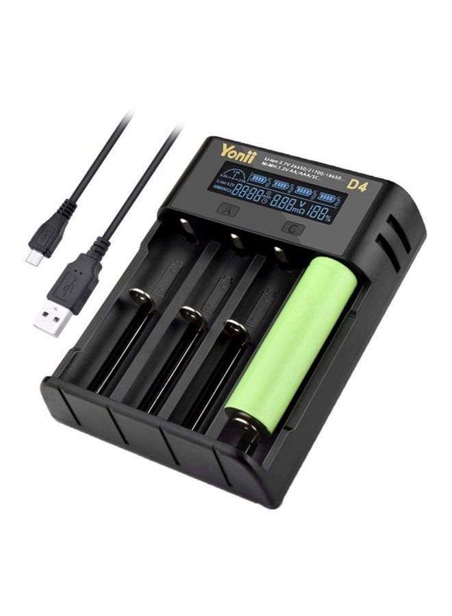 Yonii D4 LCD Battery Charger Black - Image 1