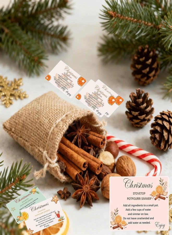 wootile Christmas Stovetop Potpourri Tag Gift Stickers 100 Pcs Simmer Pot Potpourri Instructions Stcikers Stovetop Simmer Instruction Sticker for Christmas Party Holiday Scents and Party Favor (Sticker) - Image 4