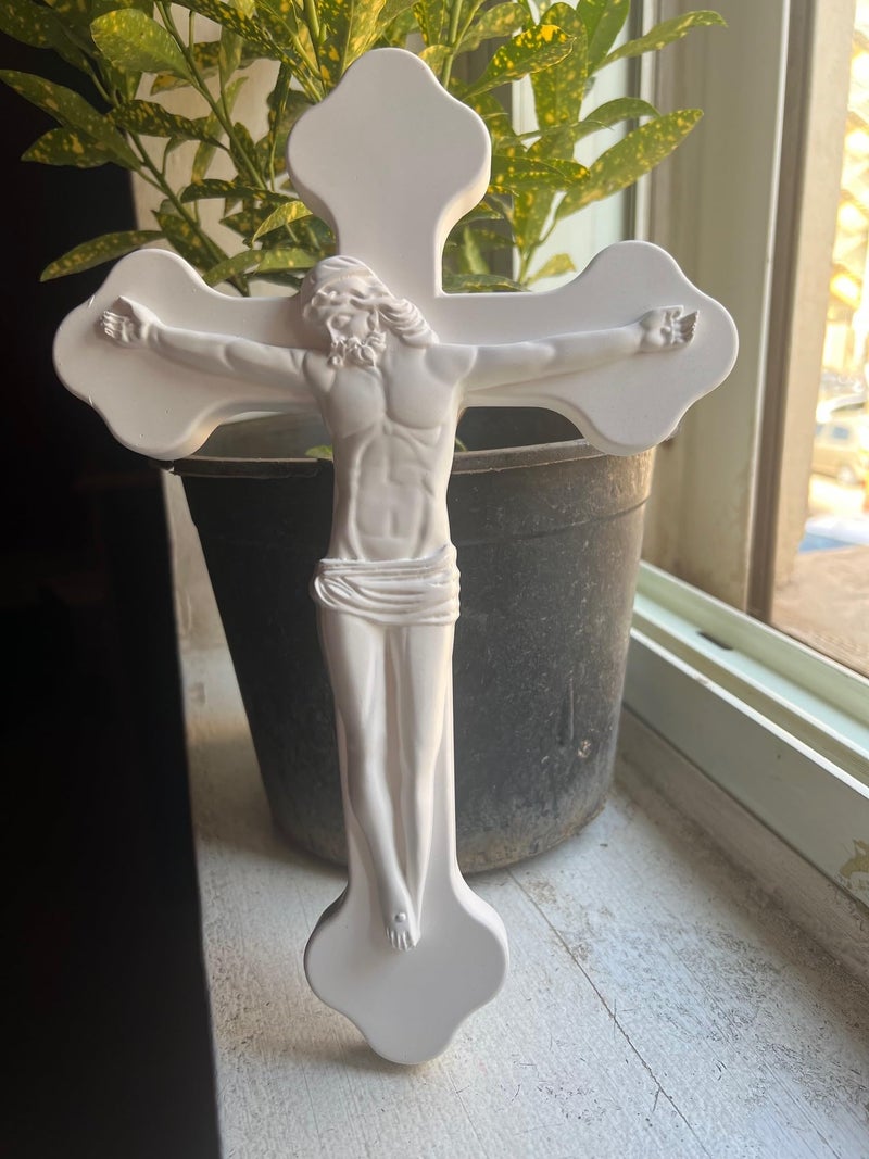 UP TO DATE EGYPT - Jesus Crucifixion Porcelain Cross - Elegant Decor - - Image 3