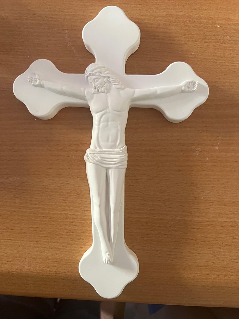 UP TO DATE EGYPT - Jesus Crucifixion Porcelain Cross - Elegant Decor - - Image 4