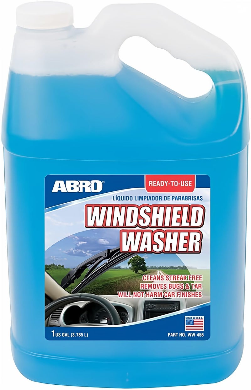 ABRO Windshield Washer Fluid Ready to Use Formula  1 Gallon PreMixed StreakFree Cleanliness 2In1 Removes Bugs  Tar - Image 3