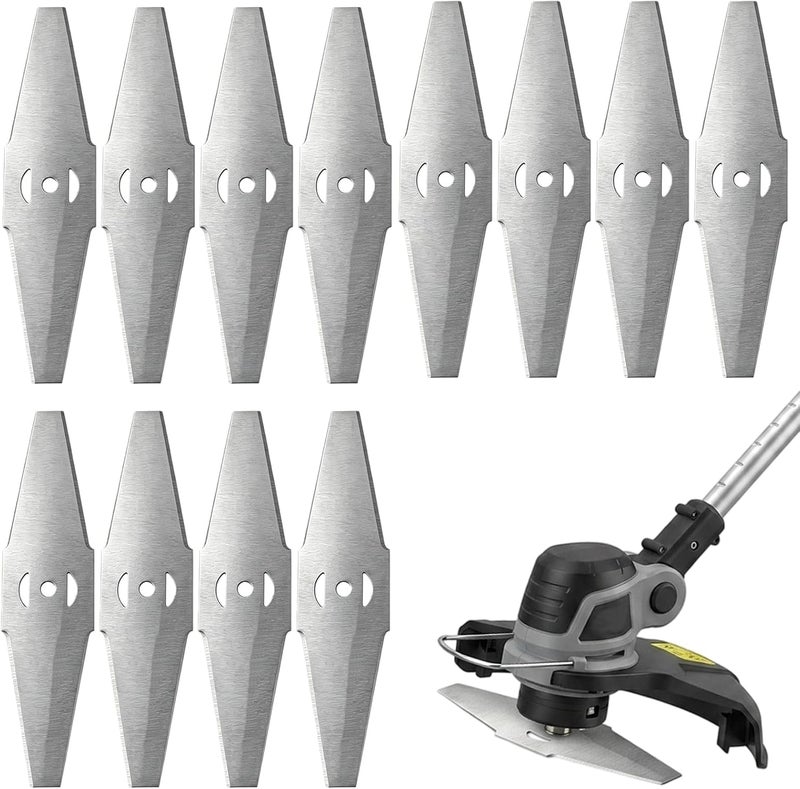 Ucfalfo Metal Strimmer Blades 12 Pack - Durable Stainless Steel Replacement for Cordless Trimmers - Image 1