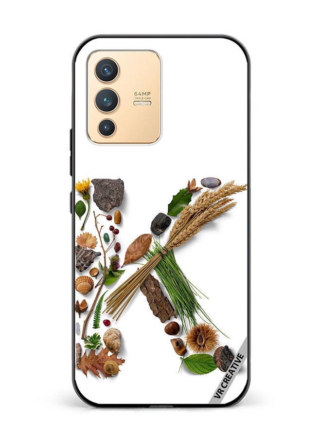 VR CREATIVE Protective Case Cover For Vivo V23 5G Alphabet K Design Multicolour - Image 1