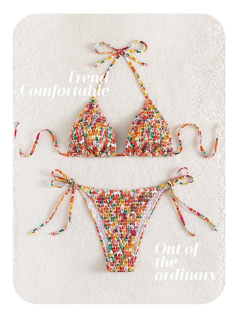 Selling Swimwear Women'S Bikini Printed Strap Split Two-Piece Beach Holiday Outside Swimwear Trade - Image 3
