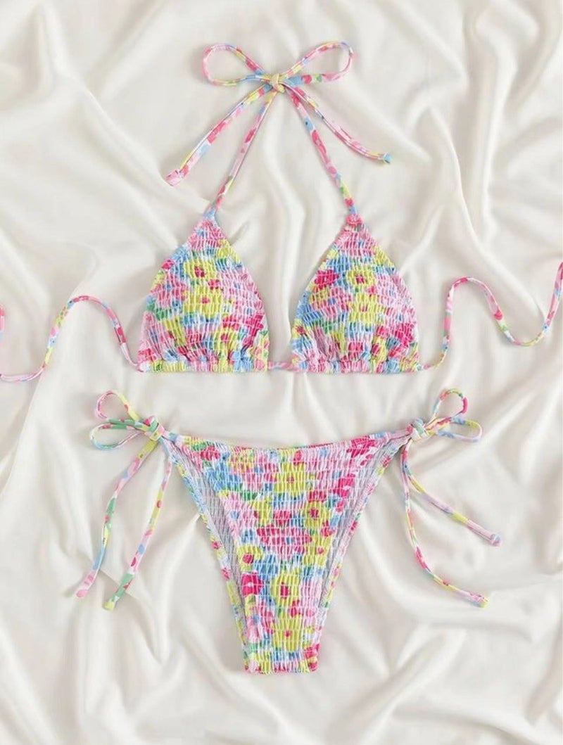 Selling Swimwear Women'S Bikini Printed Strap Split Two-Piece Beach Holiday Outside Swimwear Trade - Image 1