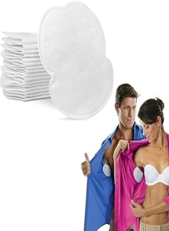 12 Pack Underarm Sweat Pads for Men and Women, White, Suitable for All Unisex, Comfortable and Discreet for Daily Wear