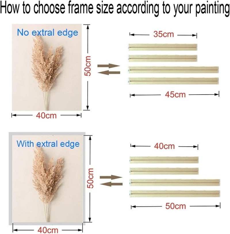 Picture Frames 40x60 50x70 40x50cm Canvas Frame Wooden Frames Wooden Photo Oil Painting Canvas Diamond Painting Canvas Wood Wall Frame(60x80CM) - Image 4