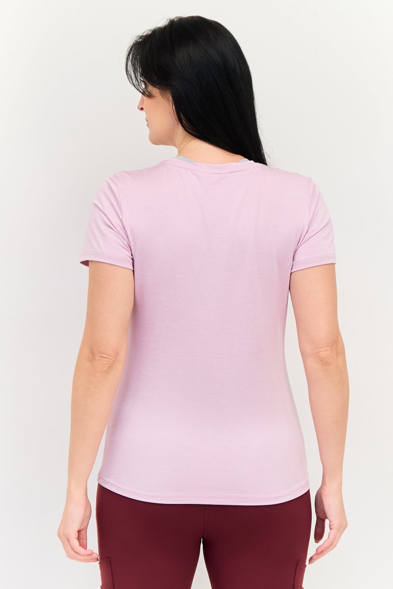 Aeropostale Women Sportswear Fit Short Sleeve Training T-Shirt, Lavender - Image 3