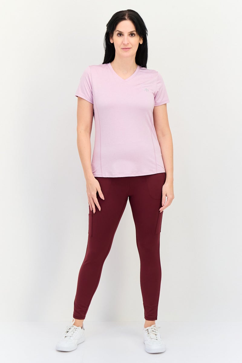 Aeropostale Women Sportswear Fit Short Sleeve Training T-Shirt, Lavender - Image 4