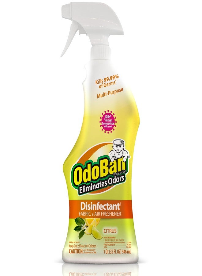 OdoBan Ready-to-Use Disinfectant and Odor Eliminator, Made in the USA, Citrus Scent, 32 Ounce Spray Bottle - Image 1