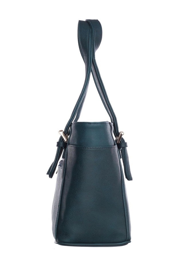Fostelo Women's Charlotte Satchel Tote Handbag for Women | Ladies Purse | Stylish Shoulder Bag | Gift For Women | Blue - Image 3