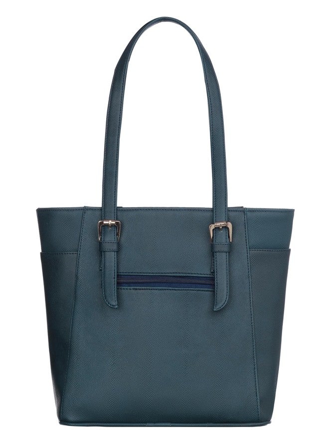 Fostelo Women's Charlotte Satchel Tote Handbag for Women | Ladies Purse | Stylish Shoulder Bag | Gift For Women | Blue - Image 4