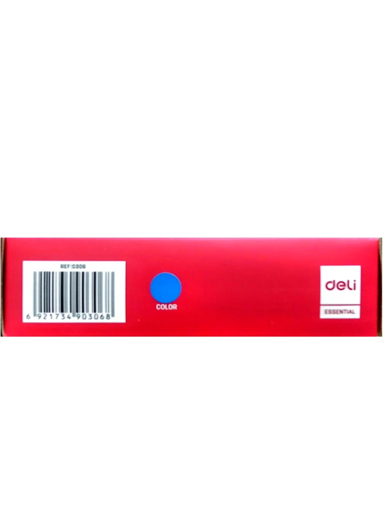 Deli - Deli 25 Sheets Stapler 0306 for 24/6,26/6 Blue - Image 1