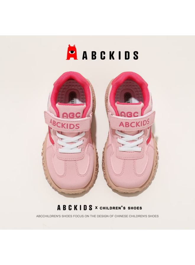 Abc Kids Kids Sports Casual Shoes Non-slip Anti-collision Sole Trendy Comfortable Running Shoes Sy533603647py Pink Rose Size 35 - Image 5