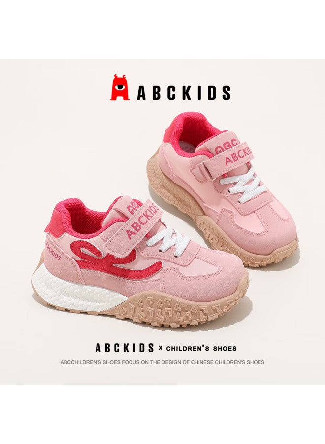 Abc Kids Kids Sports Casual Shoes Non-slip Anti-collision Sole Trendy Comfortable Running Shoes Sy533603647py Pink Rose Size 35 - Image 3
