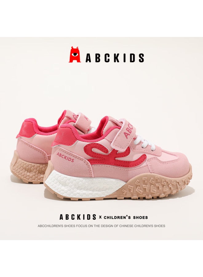 Abc Kids Kids Sports Casual Shoes Non-slip Anti-collision Sole Trendy Comfortable Running Shoes Sy533603647py Pink Rose Size 35 - Image 4