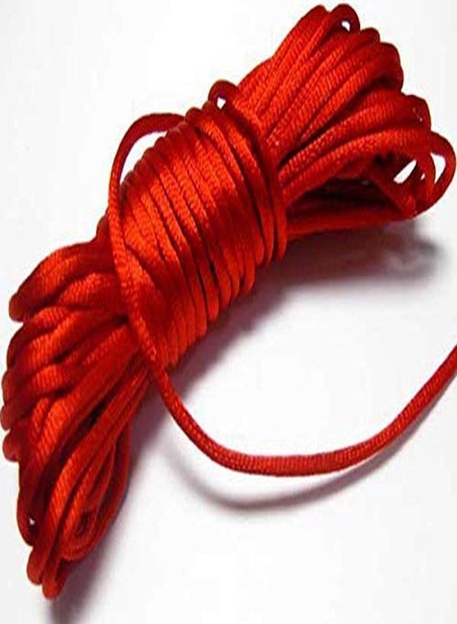 Silk Red Dhaga Sacred Thread for Puja and Religious Purpose (25 Meter) Lal Color Dhaga Thread Suraksha | QA#241