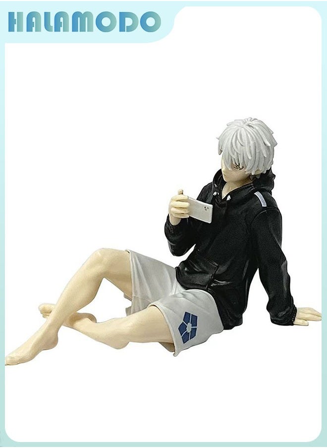 HALAMODO Blue Lock Seated Palm-sized Nagi Seishiro Anime Figure, Ideal Desk and Car Decoration Gift 8.5 cm  - Image 3