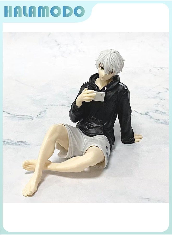 HALAMODO Blue Lock Seated Palm-sized Nagi Seishiro Anime Figure, Ideal Desk and Car Decoration Gift 8.5 cm  - Image 2