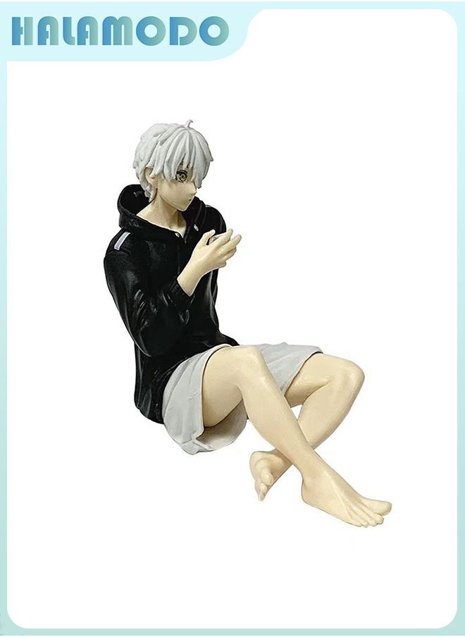 HALAMODO Blue Lock Seated Palm-sized Nagi Seishiro Anime Figure, Ideal Desk and Car Decoration Gift 8.5 cm  - Image 4