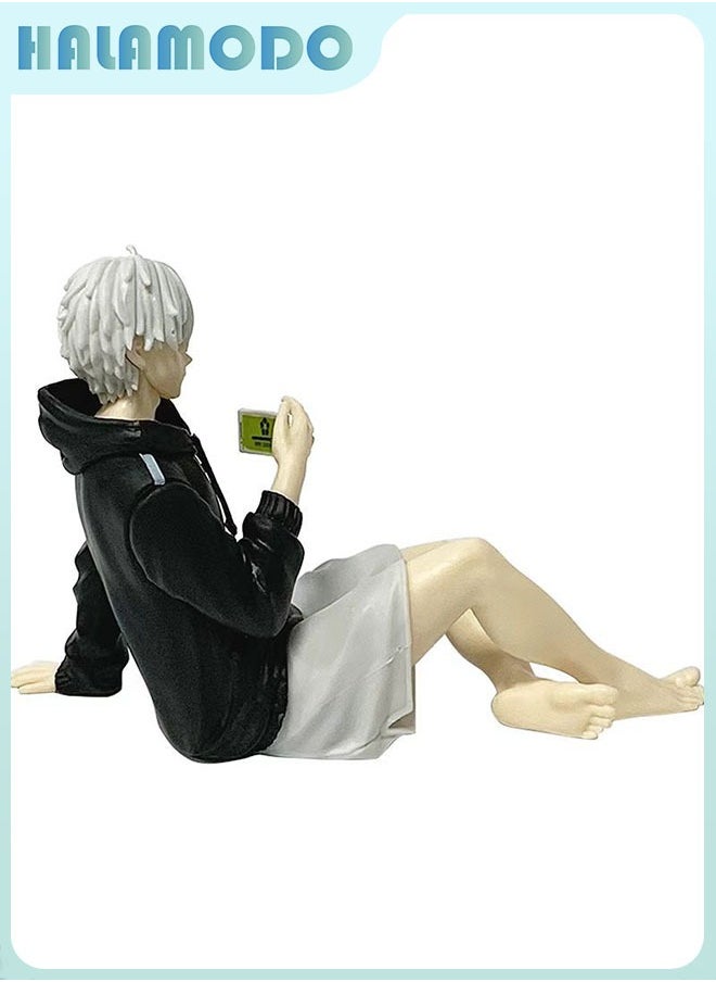 HALAMODO Blue Lock Seated Palm-sized Nagi Seishiro Anime Figure, Ideal Desk and Car Decoration Gift 8.5 cm  - Image 5