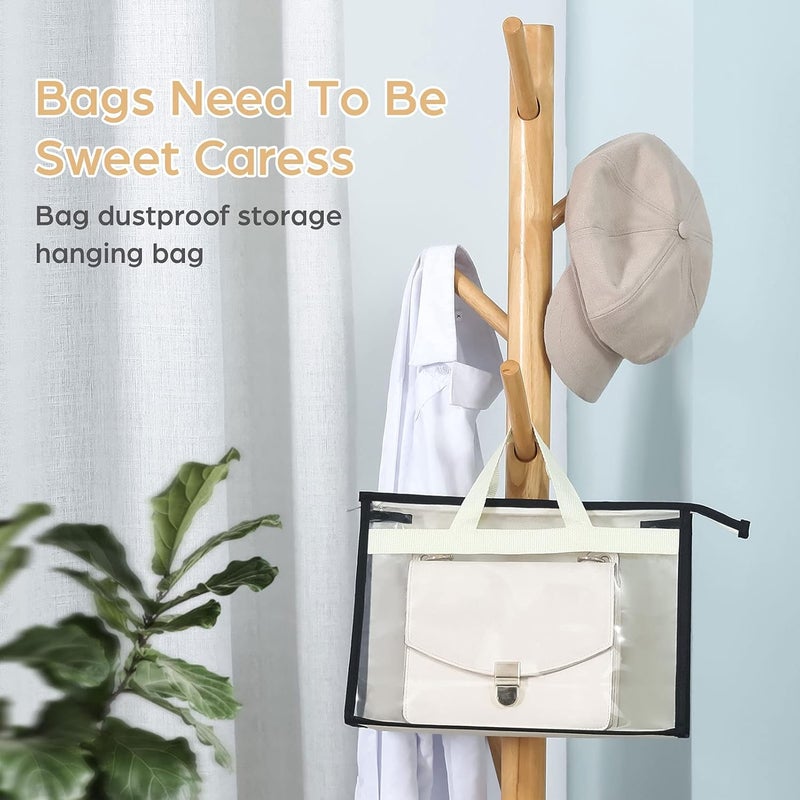 Interesse 9 Pack Dust Bags for Handbags, Clear Handbag and Purse Storage Organizer for Hanging Closet with Zipper, Handles and Hook - Image 5