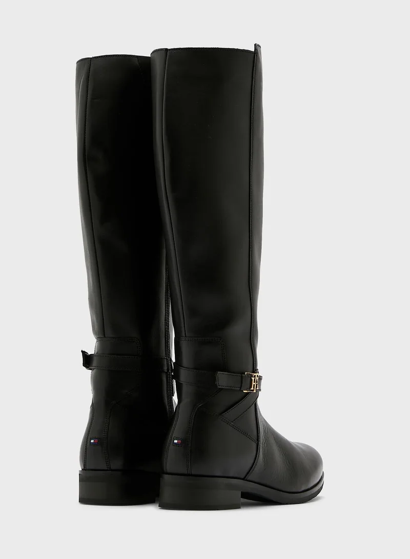 TOMMY HILFIGER Low Heel Knee Boots