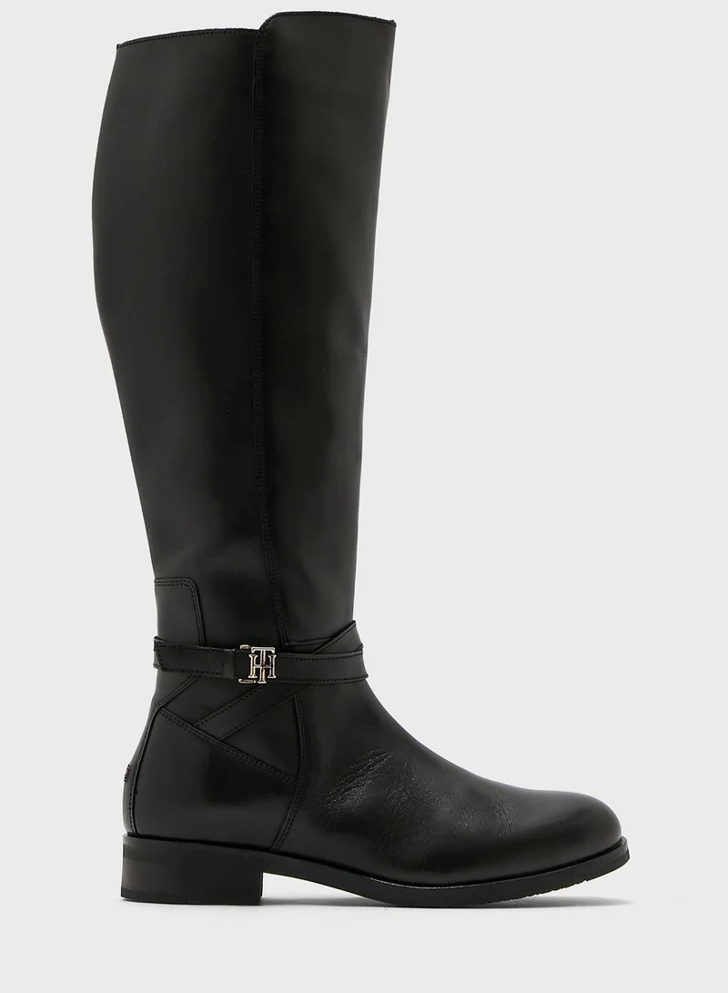 TOMMY HILFIGER Low Heel Knee Boots