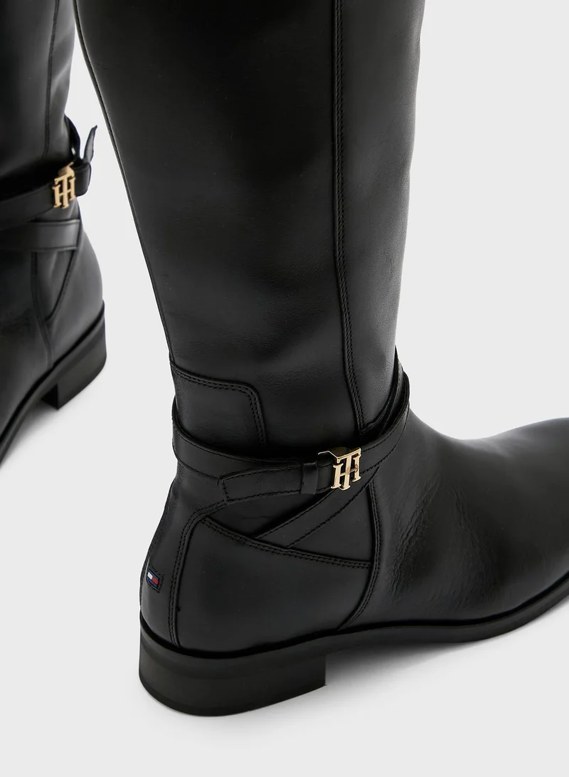 TOMMY HILFIGER Low Heel Knee Boots