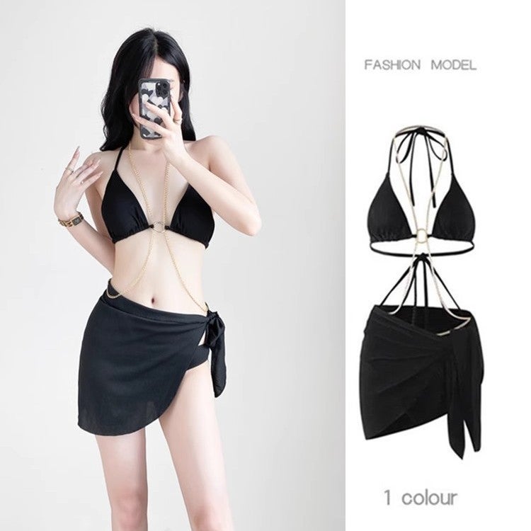 Bikini Three-Piece Set Pure Lust Style Slimming Look Bikini Split Swimsuit Female Swimsuit - Image 5